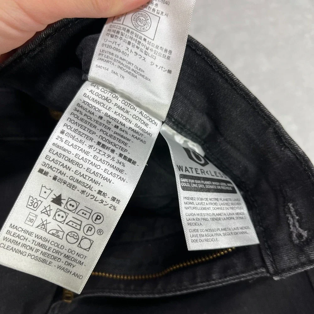 Levi's 720 High Rise Super Skinny Jeans Women's Black‎ Denim Stretch - 27X28.5